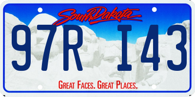 SD license plate 97RI43