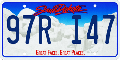 SD license plate 97RI47