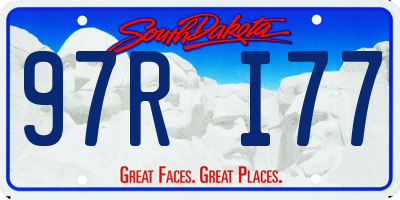 SD license plate 97RI77