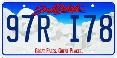 SD license plate 97RI78