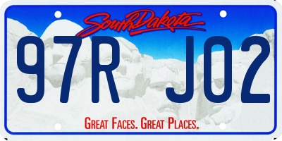 SD license plate 97RJ02