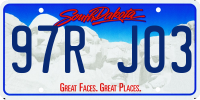 SD license plate 97RJ03