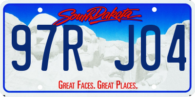 SD license plate 97RJ04