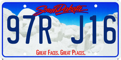 SD license plate 97RJ16
