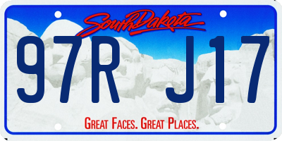 SD license plate 97RJ17