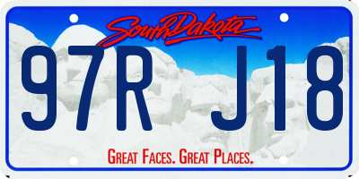 SD license plate 97RJ18