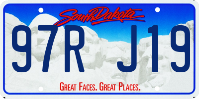 SD license plate 97RJ19