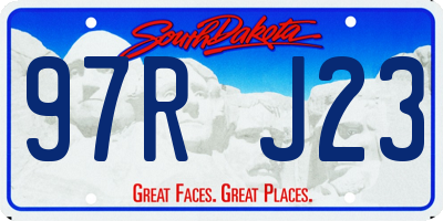 SD license plate 97RJ23