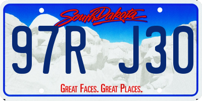 SD license plate 97RJ30