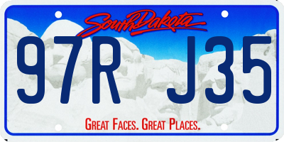 SD license plate 97RJ35