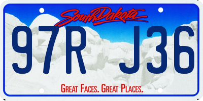 SD license plate 97RJ36