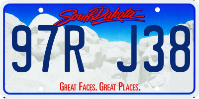 SD license plate 97RJ38