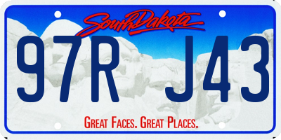 SD license plate 97RJ43
