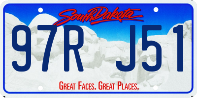 SD license plate 97RJ51