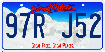 SD license plate 97RJ52