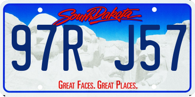 SD license plate 97RJ57