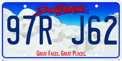 SD license plate 97RJ62