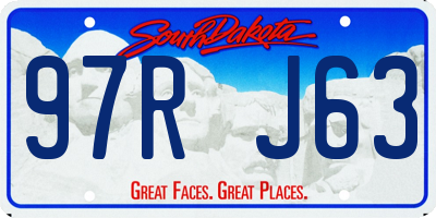 SD license plate 97RJ63