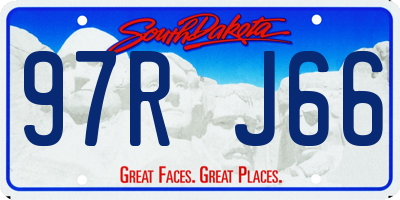 SD license plate 97RJ66