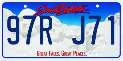 SD license plate 97RJ71