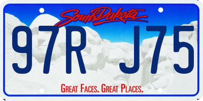 SD license plate 97RJ75