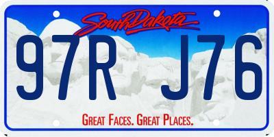 SD license plate 97RJ76