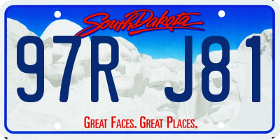 SD license plate 97RJ81