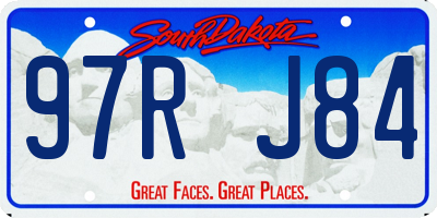 SD license plate 97RJ84