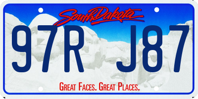 SD license plate 97RJ87