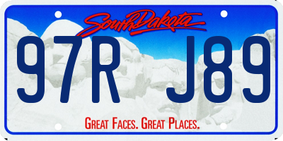 SD license plate 97RJ89