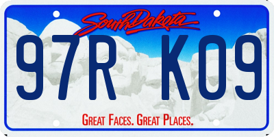 SD license plate 97RK09