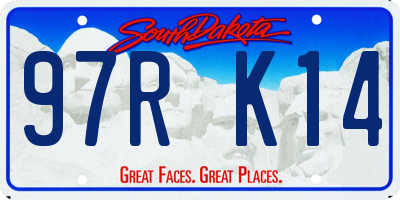 SD license plate 97RK14