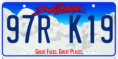 SD license plate 97RK19