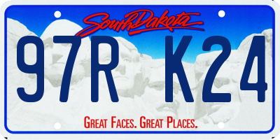 SD license plate 97RK24