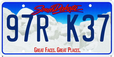 SD license plate 97RK37