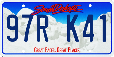 SD license plate 97RK41