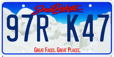 SD license plate 97RK47