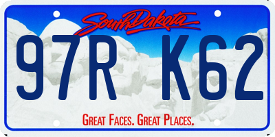SD license plate 97RK62