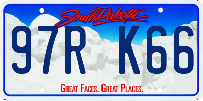 SD license plate 97RK66
