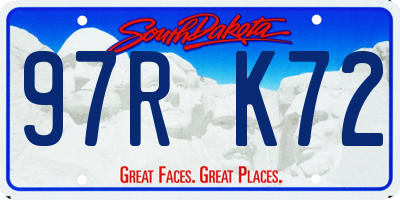 SD license plate 97RK72