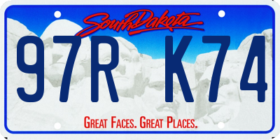 SD license plate 97RK74