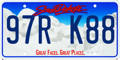 SD license plate 97RK88