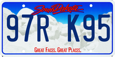 SD license plate 97RK95