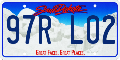 SD license plate 97RL02