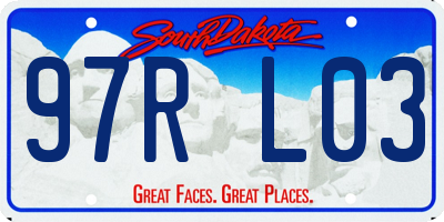 SD license plate 97RL03