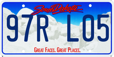 SD license plate 97RL05