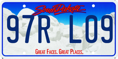 SD license plate 97RL09