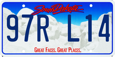 SD license plate 97RL14