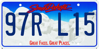 SD license plate 97RL15