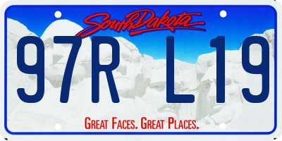 SD license plate 97RL19